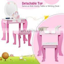 Kids Vanity Table And Chair Set 2 In 1 Detachable thumbnail-2