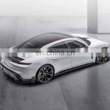 Runde Dry Carbon Fiber Material For Porsche Taycan Upgrade Mansory Style Body Kit Front Lip Rear Lip Side Skirt Spoiler thumbnail-3
