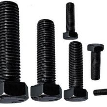 Black Plating Carbon Steel Hex Head Bolt Full / Partial Thread Type Optional