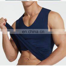 OEM Custom Drop Armhole Tank Top Gym Wear Fitness Muscle Vest Workout Bodybuilding Mens Tank Top thumbnail-5