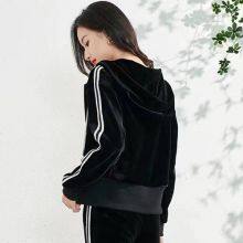 Spring And Autumn Gold Velvet Suit Female Middle-Aged And Elderly Women's Sportswear Loose And Western Style Two-Piece Suit thumbnail-2