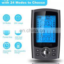 Dual Channel TENS EMS Unit 24 Modes Muscle Stimulator for Pain Relief Therapy, Electronic Pulse Massager Muscle Massager thumbnail-2
