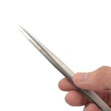 Stainless Steel Precision Sandblasting Tweezers Extremely Fine Pointed Straight Elbow IC Chip Electronic Super Hard Tweezers Clamp SS-11 Tweezers thumbnail-3