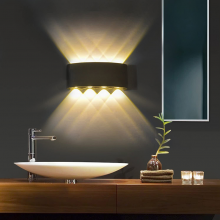 2w 4w 6w 8w 10w 12w Warm White And White Color Indoor Led Wall Lamp Up And Down ABS Decorate Wall Sconce Bedroom Led Wall Light thumbnail-2