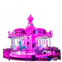 Plastic Horse Toy Ride Kids Machine Electric For Children Amusement Vintage Carousel thumbnail-4