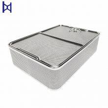 304 316 316L Stainless Steel Woven Wire Mesh Sterilization Basket Surgical Instrument Cleaning Basket Disinfection Basket