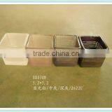 Grey Square Glass Candle Holder