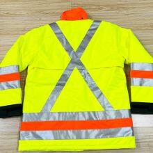 Hi Vis Winter Warm Worker Reflective Safety Jacket With Reflective Tapes thumbnail-2