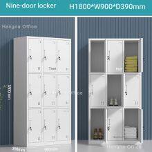 Workshop Worker Storage Locker for Shoes and Clothes | Ventilated Metal Cabinet | With Hanging Rod and Individual Locks thumbnail-1