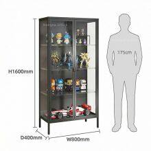 Tiny Scene Display Case for Diorama and Miniature Landscape Collection / Single-Door Glass Cabinet Ventilation Holes 5'3
