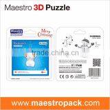 8PCS New Year Ornament 3d Puzzle Snowman thumbnail-3