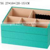 W1275G-2 Wholesale Stackable Jewelry Tray Leather Jewelry Display Tray Quality Choice thumbnail-5