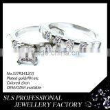 SLS BRANDS Couple Rings for Romantic Valentines' Day Gift Forever Love Engagement Ring Silver thumbnail-1