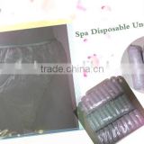 Disposable spa non-woven woman underwear with printed flowers