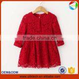 2016 New Arrival Fashion Child Dress for 2-6 Years Simple Kid Dress Wholesale Children Spring Elegant Girl Dress (ulik-N003)