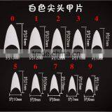2014 New Arrivals Salon DIY Natural Acrylic Nail Tips, Full Cover False Stiletto Nails,500 Pcs+100 Pcs Fake Nail Tip+10 Sizes