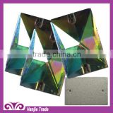 Wholesale dazzling shiny round siam acrylic stone with flatback
