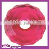 Bulk fancy Round shape twisted pink Plastic Glass Sew on Acrylic rhinestone beads Hollow