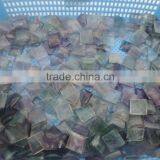 Wholesale Single Puffy Rainbow Fluorite Cabochons Natural Square Stones thumbnail-2
