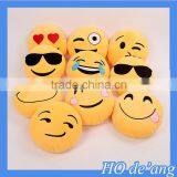 Hogift 13 Styles Soft Emoji Smiley Pollow Yellow Round Cushion Pillow Christmas Present Pillow thumbnail-1
