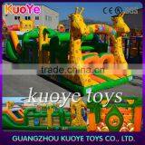 China Manufacturer Baby Inflatable Obstacle Courses, Children Jumping House Animals Obstacle With Tunnel,juegos Inflables China