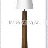 UL Approved Hotel Room Ebony and Brushed Nickel Hotel Beside Lamp With White Fabric Shade XC-H026 thumbnail-1