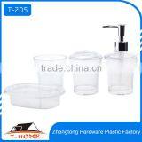 2016 Transparent Plastic Bathroom Accessory Set thumbnail-1