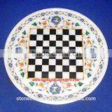 Handcrafted Marble Inlay Plate, Pietra Dura Inlay Plate thumbnail-1