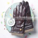 NEW MEN'S BLACK SOLID GENUINE LEATHER DRESS GLOVES/Classic Comfort Dress Gloves/Fashion Style Dress Gloves/