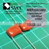 CL21 MEF Metallized Polyester Film Capacitor 224K 100V Capacitor thumbnail-3