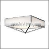UL CUL Listed Brushed Nickel Square Hotel Ceiling Lights With Glass Shade C40716 thumbnail-1
