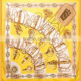 140*140cm Saber Dance Pattern Silk Scarf/scaves/stole/shawl thumbnail-3