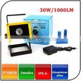 2015 Runtime 6 Hours 8.4V Aluminium Alloy Waterproof 10W Rechargeable Outdoor Spot Beam Led Flood Light