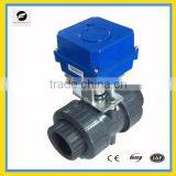 2 Inches 63mm PVC Motorized Ball Two Way Valves With 12V 24V Electric Actuator