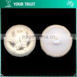 29MM Beige Cotton Cord Cover Plastic Shank Sewing Button thumbnail-1