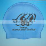 Fashionable Best Quality Adult or Kid Size Customized Logo Printing Waterproof Silicone Swimming Cap thumbnail-5