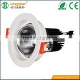 Wholesale 3 years warranty CE ROHS aluminum adjustable 9W dimmable COB led downlight
