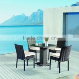 Alibaba Outdoor Funiture Supplier Cheap Restaurant Wicker Dining Tables and Chairs