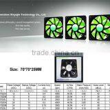 Xinyujie High Performance 70*70*25mm 12/24v Mini Portable Car Fans/fans for Car Interior thumbnail-3