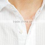 White Stripe Custom Cotton Dress Shirts Men Oem Factory thumbnail-4