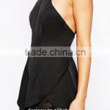 Fashion Clothing Jumpsuit With Lace Trim thumbnail-3