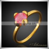 Yiwu Fashion Jewelry Wholesale Good Quality 6 Colors Zircon Gold Wedding Ring For Girls