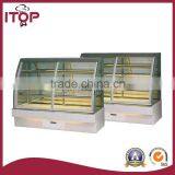 glass display supermarket cake showcase