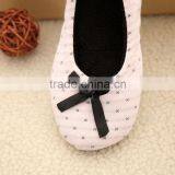 Bowknot Soft Flat Style Women Snow Dance Shoes thumbnail-4