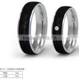 Pure Gold 925 Silver Black Carbon Fiber Inlay Jewelry Rings Stainless Steel Masonic Rings thumbnail-3
