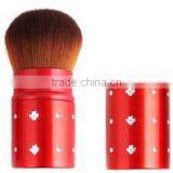 glittering base red color nylon hair make up kabuki brush