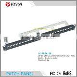 LY-PP6A-18 RJ45 Patch Panel 24-Port Cat6A STP 19" 1U Cable Matters Rackmount or Wallmount