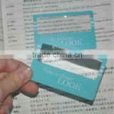 Customize Magnifying Business Card / Business card pvc magnifier printing logo