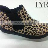 2016 Leopard PU Lady Ankle Boot Cemented Boot thumbnail-1