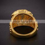 Wholesale Fashion Man Medusa Gold Ring thumbnail-6